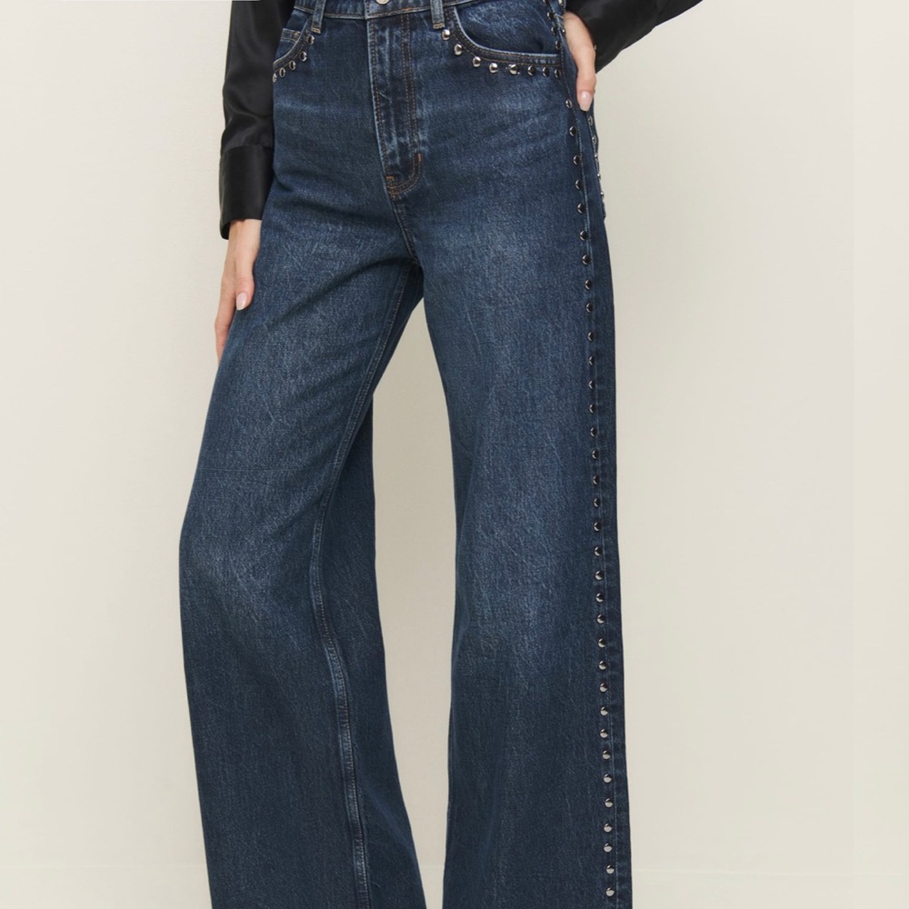 Women's Blue Wide-Leg Jeans